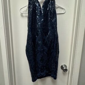 Lulus - Navy Sequin Dress